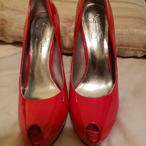 JS Louboutin Inspired Red Patent Leather Heels 8.5